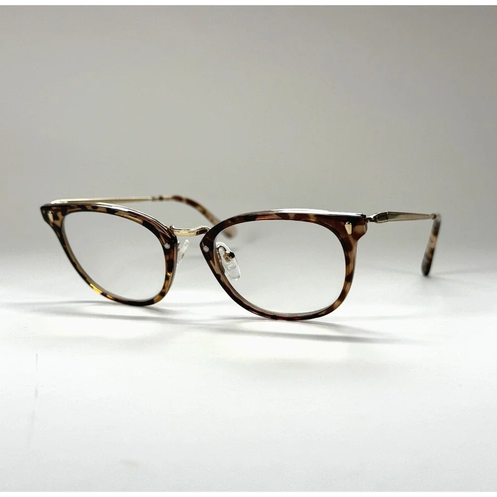 GlassesShop 811125‎ Eyeglasses Frame Only 50-22-145 Cat Eye Tortoise Shell Gold
